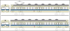 画像2: 【1/150】 一畑90タイプ（片運車）2輌車体キット (2)