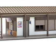 画像10: 駅舎シリーズ14： 1/150“地方駅舎/稲梓駅タイプB” ペーパーモデルキット (10)