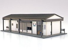 画像1: 駅舎シリーズ14： 1/150“地方駅舎/稲梓駅タイプB” ペーパーモデルキット (1)