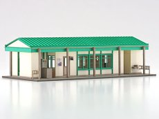 画像8: 駅舎シリーズ13： 1/150“地方駅舎/稲梓駅タイプA” ペーパーモデルキット (8)