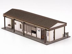 画像3: 駅舎シリーズ14： 1/150“地方駅舎/稲梓駅タイプB” ペーパーモデルキット (3)