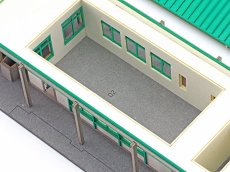 画像11: 駅舎シリーズ13： 1/150“地方駅舎/稲梓駅タイプA” ペーパーモデルキット (11)