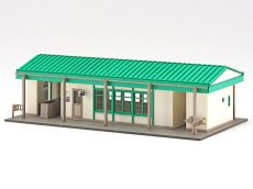 画像4: 駅舎シリーズ13： 1/150“地方駅舎/稲梓駅タイプA” ペーパーモデルキット (4)