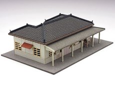 画像13: 駅舎シリーズ17： 1/150“地方駅舎/新村駅タイプ” ペーパーモデルキット (13)