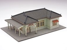 画像14: 駅舎シリーズ17： 1/150“地方駅舎/新村駅タイプ” ペーパーモデルキット (14)