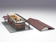 画像11: 駅舎シリーズ19： 1/150“地方駅舎/西大塚駅タイプ” ペーパーモデルキット (11)