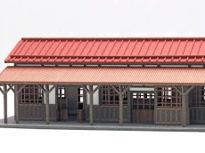 画像13: 駅舎シリーズ23： 1/150“地方駅舎/羽前成田駅タイプ” ペーパーモデルキット (13)