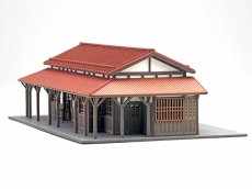 画像9: 駅舎シリーズ23： 1/150“地方駅舎/羽前成田駅タイプ” ペーパーモデルキット (9)