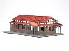 画像12: 駅舎シリーズ23： 1/150“地方駅舎/羽前成田駅タイプ” ペーパーモデルキット (12)