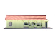 画像9: 【再入荷】 駅舎シリーズ22： 1/150“地方駅舎/荻生駅タイプ” ペーパーモデルキット (9)