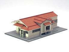 画像12: 【再入荷】 駅舎シリーズ22： 1/150“地方駅舎/荻生駅タイプ” ペーパーモデルキット (12)