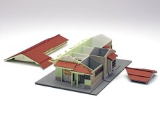 画像18: 【再入荷】 駅舎シリーズ22： 1/150“地方駅舎/荻生駅タイプ” ペーパーモデルキット (18)