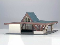 画像9: 駅舎シリーズ05： 1/150“地方駅舎/伊豆高原駅タイプ” ペーパーモデルキット (9)