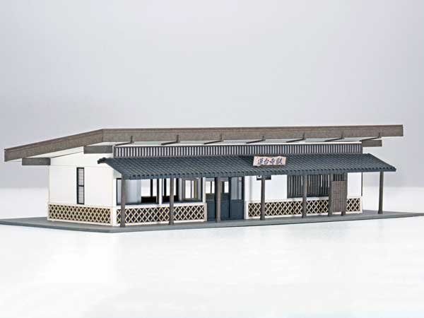 駅舎シリーズ16：1/150“地方駅舎/蓮台寺駅タイプ”ペーパーモデルキット - あまぎモデリングイデア