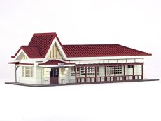 画像4: 【再入荷】 駅舎シリーズ04： 1/150“地方駅舎/吉ヶ原駅タイプ” ペーパーモデルキット (4)