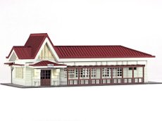 画像1: 【再入荷】 駅舎シリーズ04： 1/150“地方駅舎/吉ヶ原駅タイプ” ペーパーモデルキット (1)