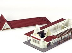 画像10: 【再入荷】 駅舎シリーズ04： 1/150“地方駅舎/吉ヶ原駅タイプ” ペーパーモデルキット (10)