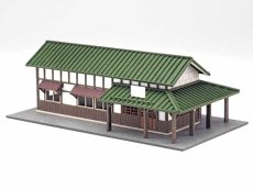 画像4: 駅舎シリーズ09： 1/150“地方駅舎/信濃川田駅タイプ” ペーパーモデルキット (4)