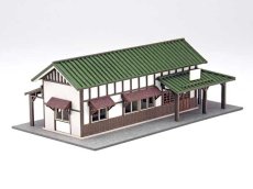 画像7: 駅舎シリーズ09： 1/150“地方駅舎/信濃川田駅タイプ” ペーパーモデルキット (7)