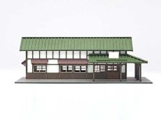 画像3: 駅舎シリーズ09： 1/150“地方駅舎/信濃川田駅タイプ” ペーパーモデルキット (3)