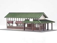 画像1: 駅舎シリーズ09： 1/150“地方駅舎/信濃川田駅タイプ” ペーパーモデルキット (1)