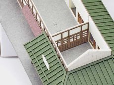 画像8: 駅舎シリーズ09： 1/150“地方駅舎/信濃川田駅タイプ” ペーパーモデルキット (8)