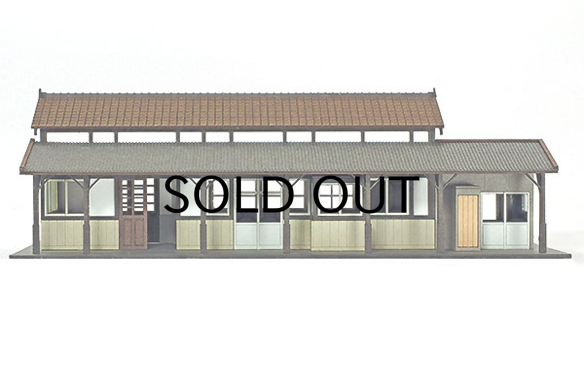 画像8: 駅舎シリーズ10： 1/150“地方駅舎/木造駅舎” ペーパーモデルキット  (8)