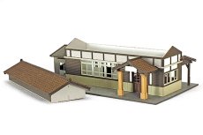 画像10: 駅舎シリーズ10： 1/150“地方駅舎/木造駅舎” ペーパーモデルキット (10)