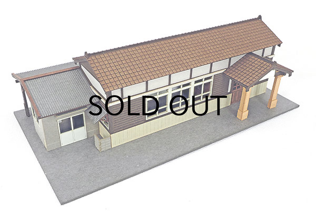 画像9: 駅舎シリーズ10： 1/150“地方駅舎/木造駅舎” ペーパーモデルキット  (9)