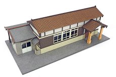 画像9: 駅舎シリーズ10： 1/150“地方駅舎/木造駅舎” ペーパーモデルキット (9)