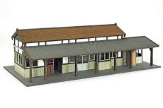 画像13: 駅舎シリーズ10： 1/150“地方駅舎/木造駅舎” ペーパーモデルキット (13)