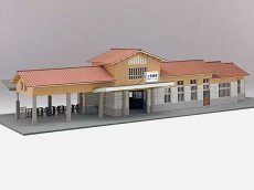 画像1: 【再入荷】 駅舎シリーズ36： 1/150“地方駅舎/上長瀞駅タイプ” ペーパーモデルキット (1)