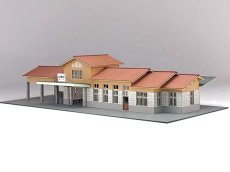 画像27: 【再入荷】 駅舎シリーズ36： 1/150“地方駅舎/上長瀞駅タイプ” ペーパーモデルキット (27)