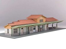 画像26: 【再入荷】 駅舎シリーズ36： 1/150“地方駅舎/上長瀞駅タイプ” ペーパーモデルキット (26)