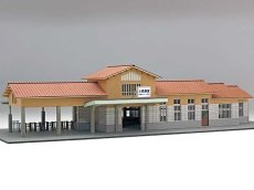 画像2: 【再入荷】 駅舎シリーズ36： 1/150“地方駅舎/上長瀞駅タイプ” ペーパーモデルキット (2)