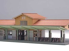 画像10: 【再入荷】 駅舎シリーズ36： 1/150“地方駅舎/上長瀞駅タイプ” ペーパーモデルキット (10)