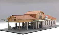 画像9: 【再入荷】 駅舎シリーズ36： 1/150“地方駅舎/上長瀞駅タイプ” ペーパーモデルキット (9)